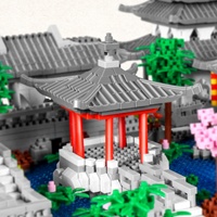Nouveauté 2024 : Maquette de Construction Éducative Lezi LZ8282 - Architecture Chinoise Jardin de Suzhou - Modèle DIY en Plastique ABS à assembler (Échelle 1:8)