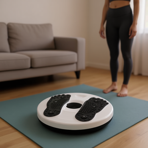 Ceinture amincissante sans fil noire à torsion pour la taille, pratique et efficace - Product Image 2