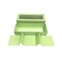 Boîte-cadeau de chocolat de luxe personnalisée boîte à bonbons en papier grainé alimentaire fenêtre petit emballage en carton pliable pour les collations bonbons au lait