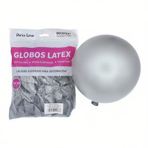 Party Love Latex <b>Balloons</b> 30cm Silver Metallic Round <b>Decorative</b> Party <b>Balloons</b> - Product Image 2