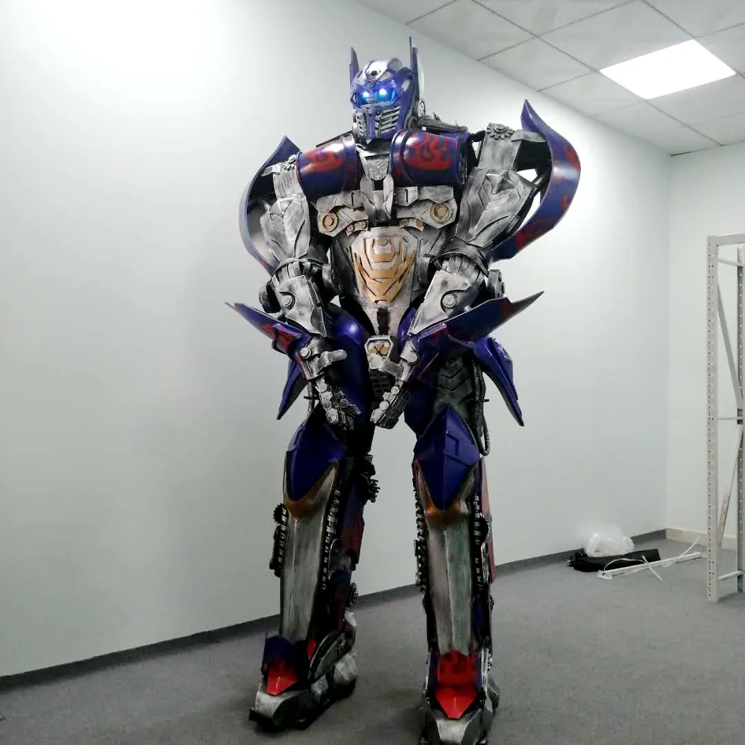 Led Optimus Prime Voice Changer 2.7M Robot Costume Bumblebee Party Activity Props Eye-Catching