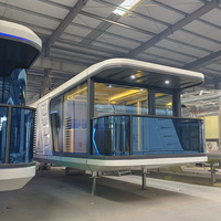 Capsule spatiale mobile en acier inoxydable pour camping, avec moteur, pour extérieur et intérieur, type 'Chambre Scénique'