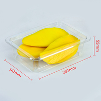 Boîte d'emballage jetable pour fruits frais coupés, en PET transparent, avec couvercles – Vente chaude