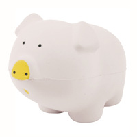 Jouets anti-stress en forme de cochon blanc, vente en gros, personnalisables, tendance, animaux de dessin animé, balles anti-stress mignonnes pour enfants, cadeaux