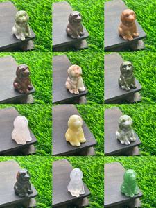 Pierre précieuse de guérison naturelle de 1.2 pouces, cristal pour chiens, artisanat de sculpture, chiot, cadeaux en cristal pour chiens - Product Image 5