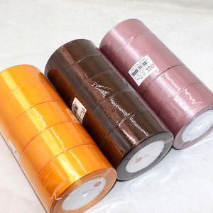 Bán Buôn (25 Yards/Cuộn) 40Mm 1.5Inch Mặt Duy Nhất Satin <span class=keywords><strong>Ribbon</strong></span> Vải Vải Trang Trí Quà Tặng Giáng Sinh Ruy Băng - Product Image 3