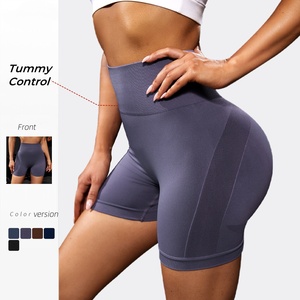 Respirant Séchage Rapide Élastique Scrunch Butt <span class=keywords><strong>Short</strong></span> De Sport Taille Haute Court Gym Fitness <span class=keywords><strong>Leggings</strong></span> Sans Couture <span class=keywords><strong>Mini</strong></span> Femmes Yoga Shorts - Product Image 2
