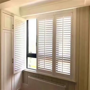 Nhà Máy Trực Tiếp Tùy Chỉnh Hiện Đại Pháp Thiết Kế Bằng Gỗ Trồng Cửa Chớp Basswood Vật Liệu Nhựa Cho Khách Sạn Nội Thất Ngang - Product Image 1