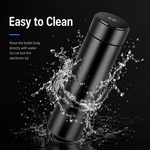 500ml Stainless Steel Insulated Vacuum <b>Flask</b> LED Digital Temperature Display Reminder Smart Eco-Friendly Office Cup Water <b>Bottle</b> - Product Image 4