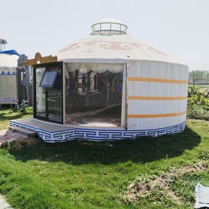 Grande tente spatiale <span class=keywords><strong>Yourte</strong></span> en bois massif pur avec salle de bain Resorts Luxury for Glamping Tent Yourts - Product Image 1