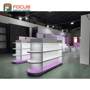 Vitrina Moderna para Pelucas con Puerta de Vidrio, Cajón, Estante e Iluminación, Mueble Central para Exhibición de Pelucas - Product Image 6
