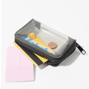 Transparent jelly PVC coin <b>purse</b>, stylish storage bag, card holder, zippered clutch. - Product Image 1