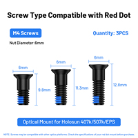 Vis de fixation pour viseur point rouge M4-6.2mm, compatibilité universelle, lot de 9 pièces