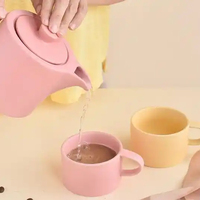 Tasses à café et à thé en céramique personnalisées, mignonnes et simples, couleur personnalisée, style INS, pour coffret cadeau de fêtes