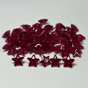 De 3 mm a 8 mm 5 #   Piedra de Corindón <span class=keywords><strong>Rojo</strong></span> Rubí, Gema de Corindón <span class=keywords><strong>Rojo</strong></span> Sintético con Corte Estrella - Product Image 1