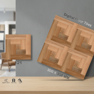 Carreaux de sol en céramique marron de marque Vistaar 300x300mm Digital 12x12 Glazed 30x30 Prêt pour l'exportation depuis l'usine indienne de Foshan - Product Image 6
