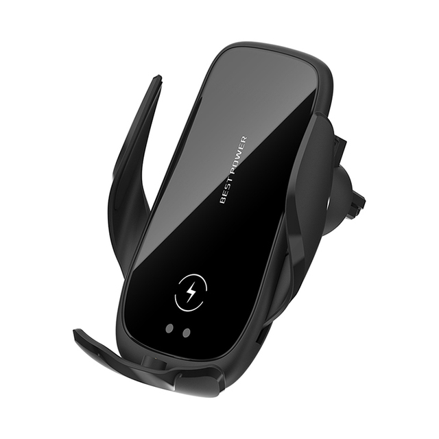 Wholesale Low Price 15w Fast Magnetic Wireless Car Charger Smart Sensor Auto Clamping Car Mount R2 Wireless Charger Holder