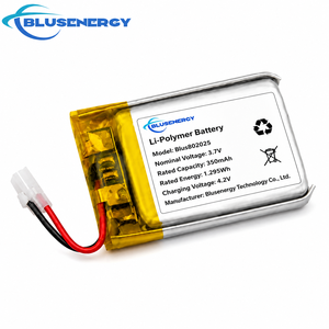 802025 3.7V 350mAh แบตเตอรี่ลิเธียมโพลิเมอร์แบบชาร์จไฟได้พร้อมขั้วต่อสายไฟสำหรับอุปกรณ์อิเล็กทรอนิกส์แบบพกพาขนาดเล็ก - Product Image 2