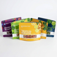 Sachet Doypack Personnalisé avec Fenêtre et Fermeture Zip Refermable pour Emballage de Fruits Secs, Noix et Thé, en Plastique Alimentaire Anti-Odeur