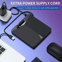 7-in-1 USB 3.0 Type-c External DVD RW CD Drive Burner Reader Player Optical Drive External for Laptop Desktop