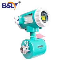 Medidor de Flujo Electromagnético Higiénico de Grado Alimenticio Sanitario SS304 +/-0.2% para Agua, Bebidas y Productos Farmacéuticos DN10-DN200