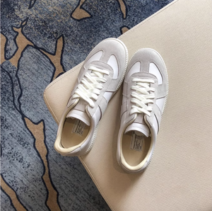 <span class=keywords><strong>Scarpe</strong></span> <span class=keywords><strong>da</strong></span> Ginnastica Retrò in Pelle di Alta Qualità, Punta Tonda, Tinta Unita, Sportive <span class=keywords><strong>da</strong></span> <span class=keywords><strong>Donna</strong></span>, Stile Tedesco - Product Image 1