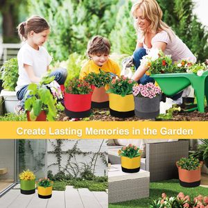 Sacs de culture robustes en tissu de 5, 7 et 10 gallons avec poignées, <span class=keywords><strong>pots</strong></span> multi-tailles pour pommes de terre, tomates, légumes, fruits, fleurs et herbes - Product Image 6