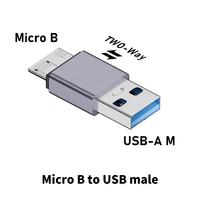 Transfert de données haute vitesse Type C vers Micro B Adaptateur de prise femelle Adaptateur de connecteur OTG Convertisseur de boîtier en aluminium pour téléphone portable