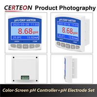 Contrôleur pH en ligne industriel capteur transmetteur 4‑20mA RS485 pH mètre numérique automatique pour eaux usées