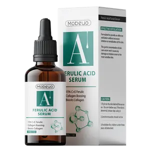 Marque privée 20% vitamine CE + sérum acide férulique pour éclaircir le visage estompe les taches brunes sérum facial anti-rides 30ml OEM/ODM