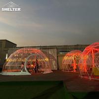 Dôme de jardin transparent de 4 m x 6 m, tente dôme pour repas en plein air, pour restaurants