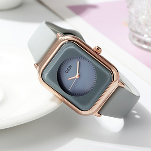 Reloj de Mujer Elegante, Estilo Estudiantil, Esfera Cuadrada Pequeña, Silicona, Resistente al Agua, Cuarzo - Product Image 5