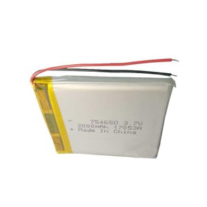 Polymer ion battery <strong>3</strong>,7 v 2000 mah 754650 battery, high discharge lipo battery - Product Image 1