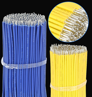 Puente de cable precortado sólido de PVC 1007 20 22 24 26AWG Cable eléctrico de cobre estañado ambos extremos potencia desnuda