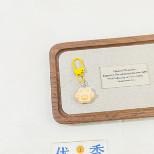 Cute Mini Resin cat Paw Keychain with Gradient Pastel Coloring Painted Metal Spring Clip Cute Animal Foot Shaped <b>Bag</b> <b>Charm</b> - Product Image 3