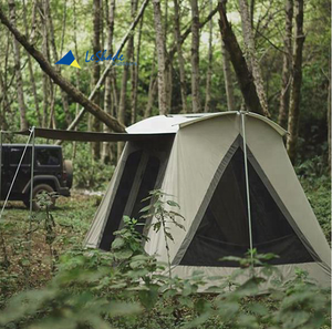 Chất Lượng Cao Cắm Trại Ngoài Trời <span class=keywords><strong>Canvas</strong></span> Mùa Xuân Bar Lều Chống Cháy Flex Bow Luxury Glamping Lều - Product Image 6