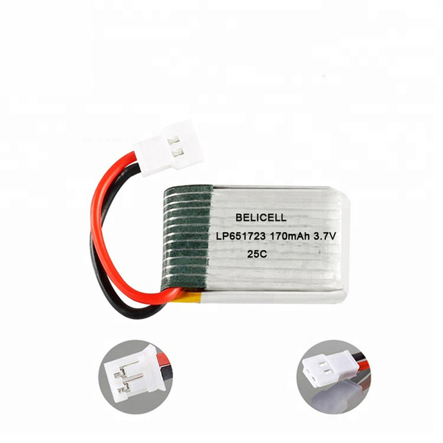 Drones Mini RC Helicopter Lithium Polymer Batteries 651723 3.7v 150mah 170mah Lipo Battery