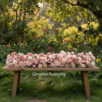 Kunstzijde Bloemenloper - Ecologisch Herbruikbaar Handgemaakt Gemengde Rozen Hortensia Romantische Stijl Realistisch Hoogwaardig Bruidsdecoratie