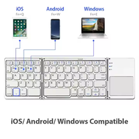 Voyage 64 touches ordinateur portable tablette téléphone pavé tactile Portable BT sans fil pliable clavier pliant clavier