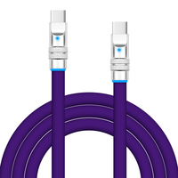 Cable de Carga Rápida Maobos USB-C a Tipo-C PD60/100W con Aleación de Aluminio y Blindaje de Lámina de Silicona Ecológico para iPhone 16