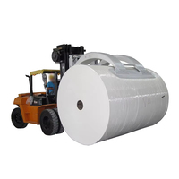 Pince à rouleaux de papier en acier robuste pour chariot élévateur, rotation hydraulique à 360 degrés, capacité de 1700 kg à 2700 kg pour chariot élévateur de 1 à 8 tonnes