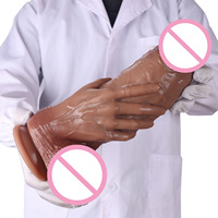 Dildo de Mano Súper Realista para Mujeres, Juguete Sexual para Adultos, Masturbador de TPE Suave e Impermeable