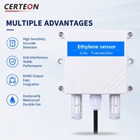 Capteur de gaz éthylène C2H4 transmetteur RS485 Modbus RTU sortie analogique 4-20mA IP65 DC12V 24V détecteur de gaz éthylène