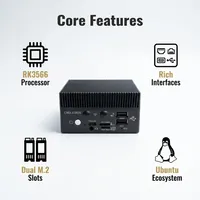 Caja de Computación Edge AI TM-CM3-AIBOX, Rockchip RK3566 NPU, 2GB/4GB RAM, 32GB Almacenamiento para Aceleración de IA, Ubuntu2404 Preinstalado