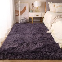 Hot Sale China Factory Ins Style Benutzer definierte weiche Matte Verschiedene feste Krawatten gefärbte Farbe Plüsch teppich Wohnzimmer Flauschiger Teppich