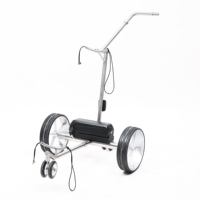 Vente en gros de chariot électrique à 3 roues en acier inoxydable super léger chariot de golf suivi automatique avec batterie au lithium