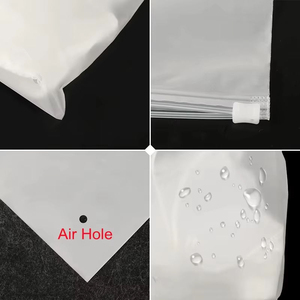 Bolsa con Cierre de Cremallera de 16 Hilos, Impresa con Diseño Esmerilado, para Ropa Interior, Calcetines, Zapatos, Cosméticos, Resistente a la Humedad, Reutilizable, con Orificio de Ventilación - Product Image 4