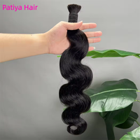 Mèches de cheveux vierges non traitées, double trame, tresses bohèmes, couleur naturelle, cheveux bruts cambodgiens en vrac, cheveux humains à tresser 12A pour femmes noires
