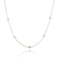 Parure de bijoux scintillante pour étudiants, avec trois colliers ronds en zircon coloré, idéale pour la Saint-Valentin