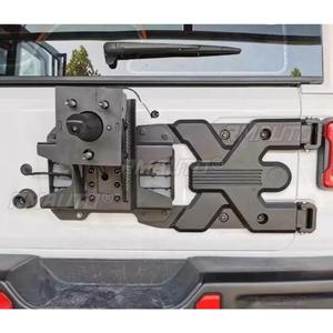 Soporte de Llanta de Repuesto de Aleación de Aluminio para Jeep Wrangler JL 2018-2023, Soporte de Llanta de Repuesto Tipo Hoja de Loto, Bisagras Reforzadas, Accesorios para Automóviles - Product Image 5